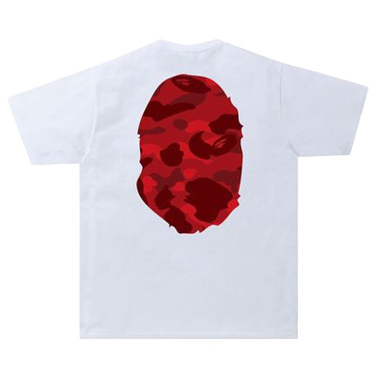 BAPE Color Camo Big Ape Head Tee WhiteRed