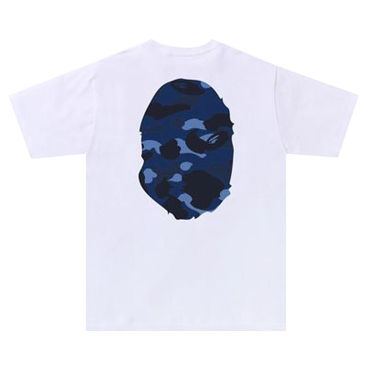 BAPE Color Camo Big Ape Head Tee WhiteNavy