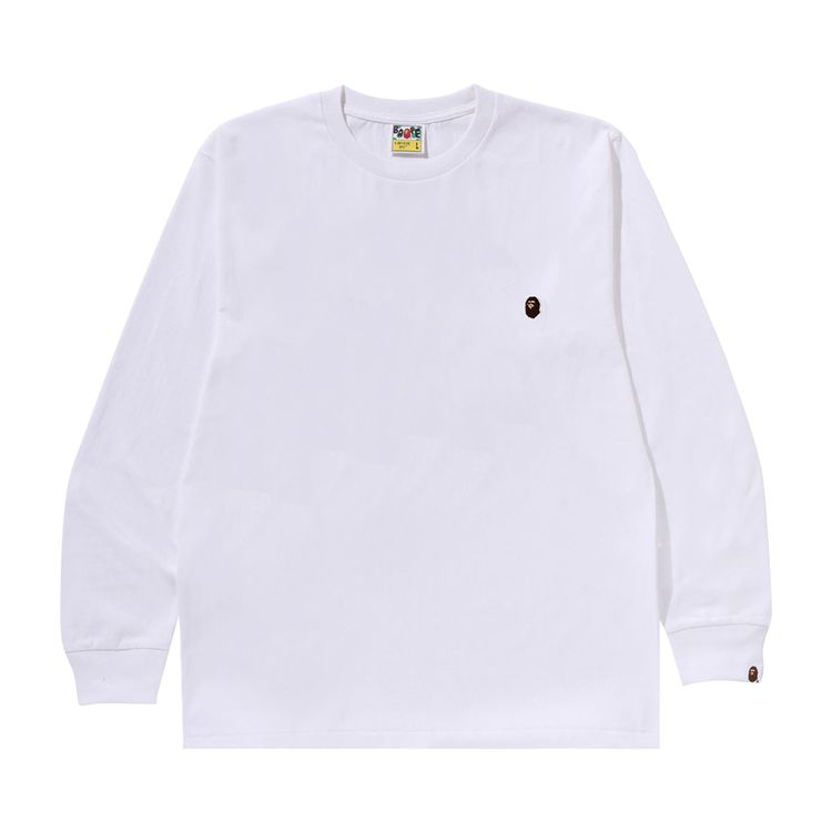 BAPE One Point Long Sleeve Tee White
