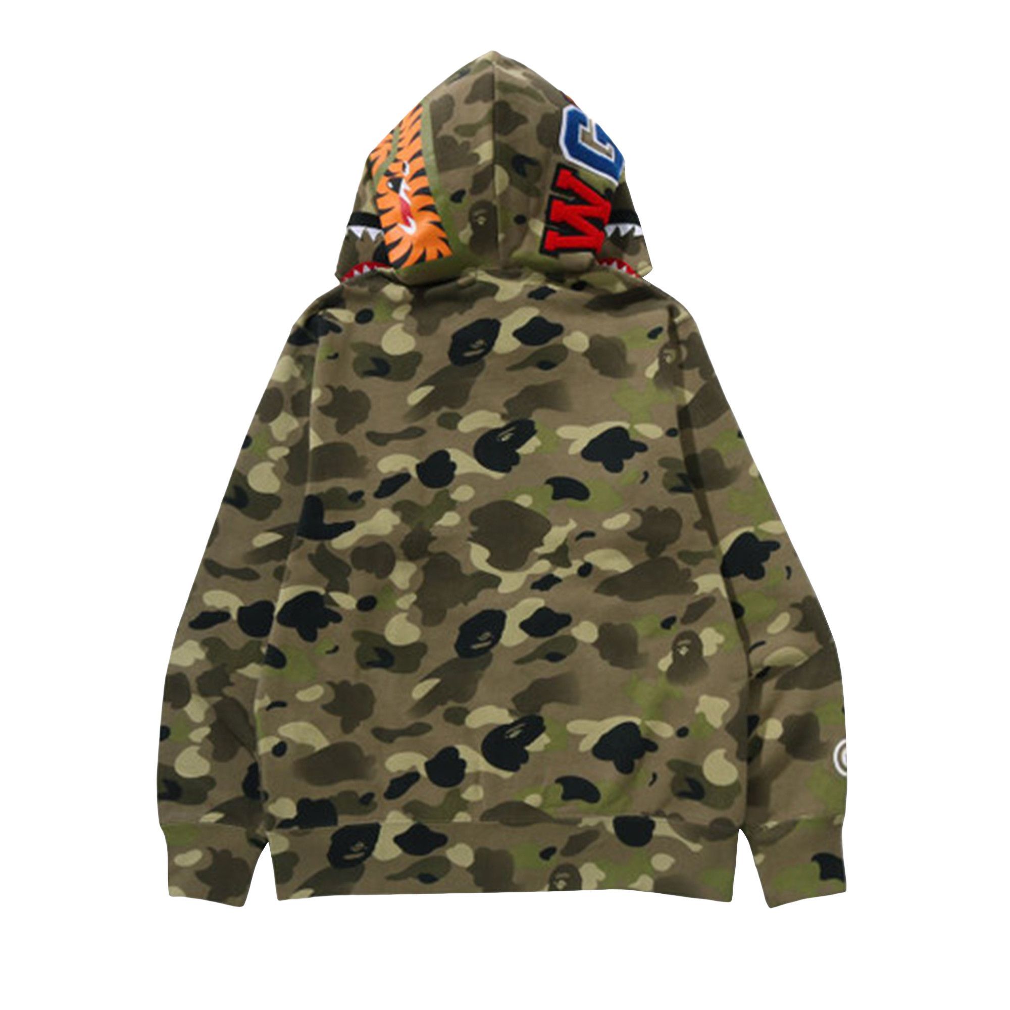 Buy BAPE Gradation Camo Shark Full Zip Hoodie 'Olive Drab' - 1L80