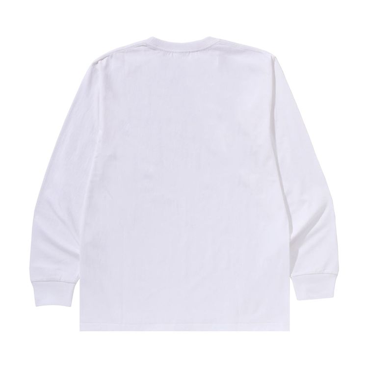 BAPE College Long Sleeve Tee White