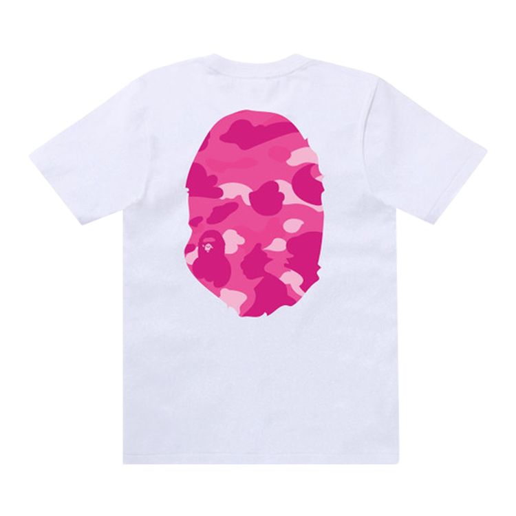 BAPE Color Camo Big Ape Head Tee WhitePink