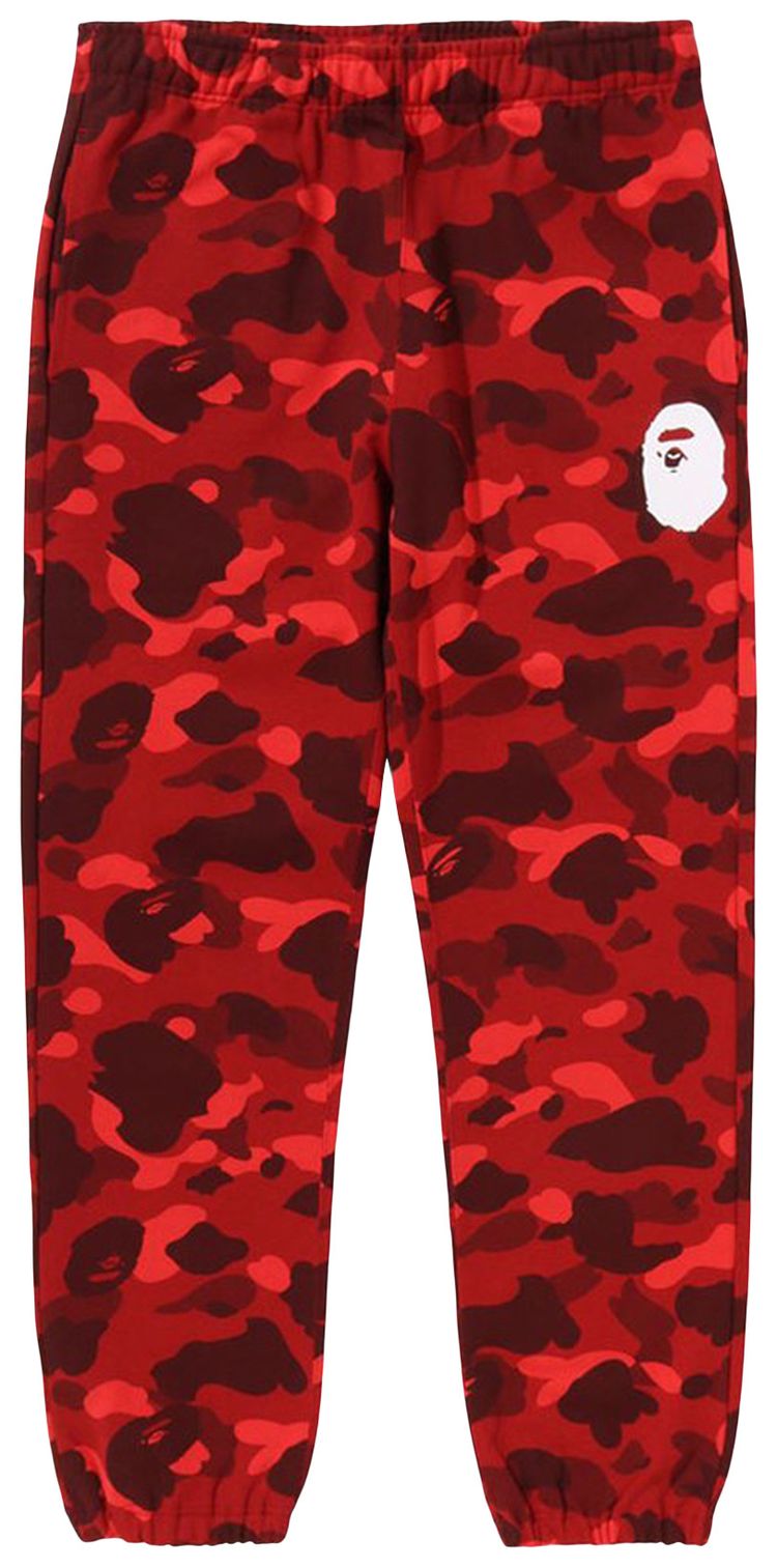 BAPE Color Camo Sweatpants Red