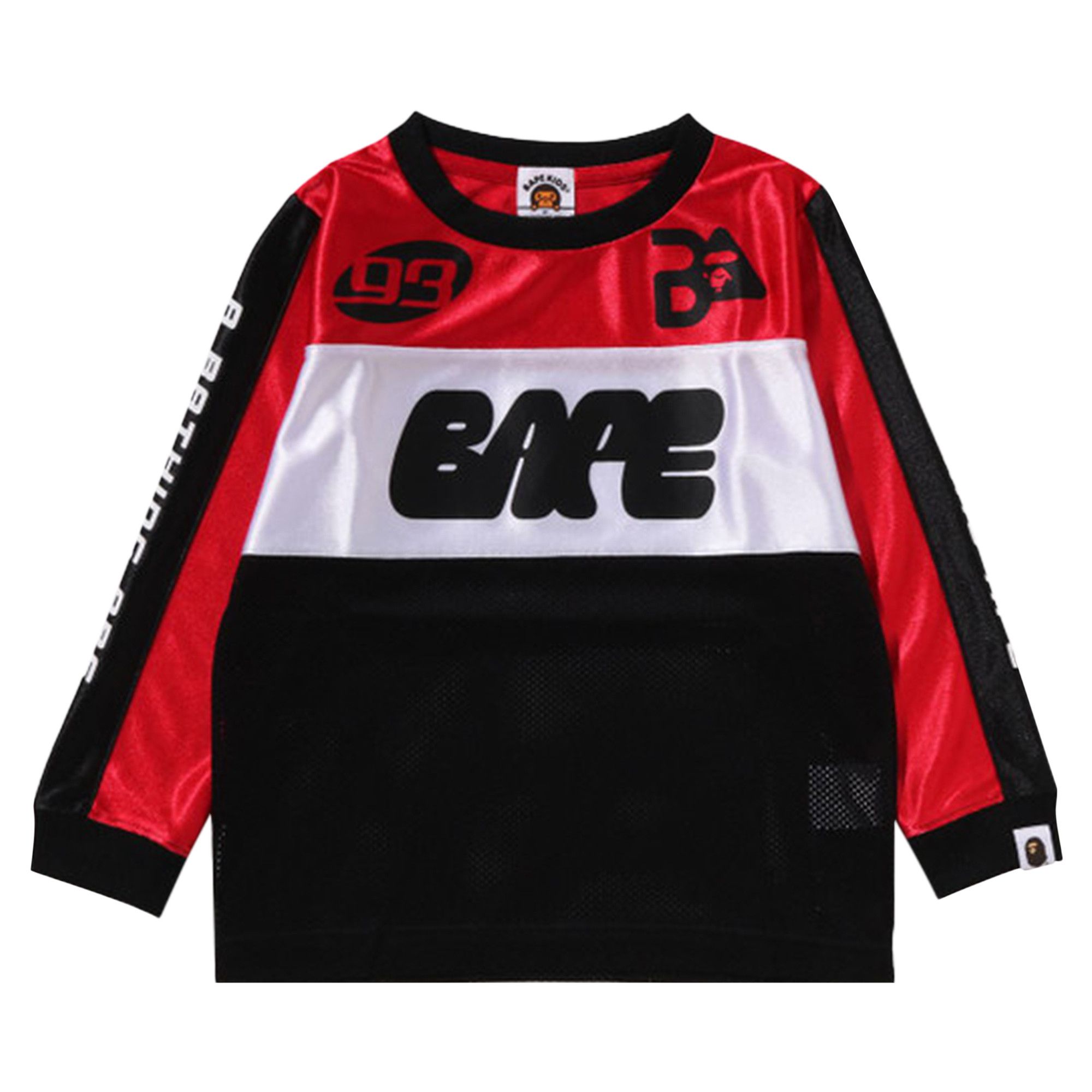 Buy BAPE Kids Mesh Long-Sleeve Tee 'Red' - 1L80 311 002 RED | GOAT
