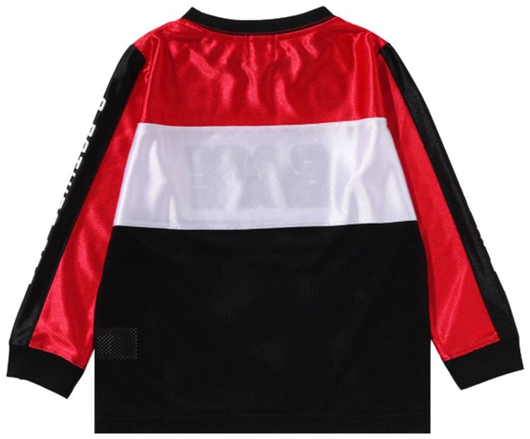 BAPE Kids Mesh Long Sleeve Tee Red