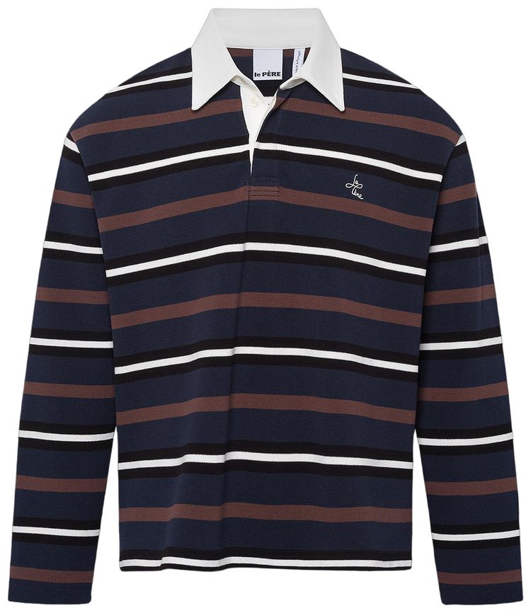 le PERE Long Sleeve Rugger Shirt Soulier Stripe