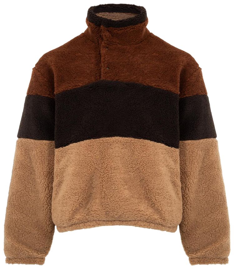 le PERE Teddy Sherpa Pullover Cocoa