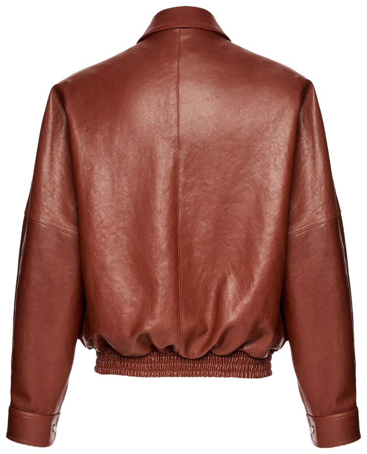 Magda Butrym Leather Jacket Bordeaux