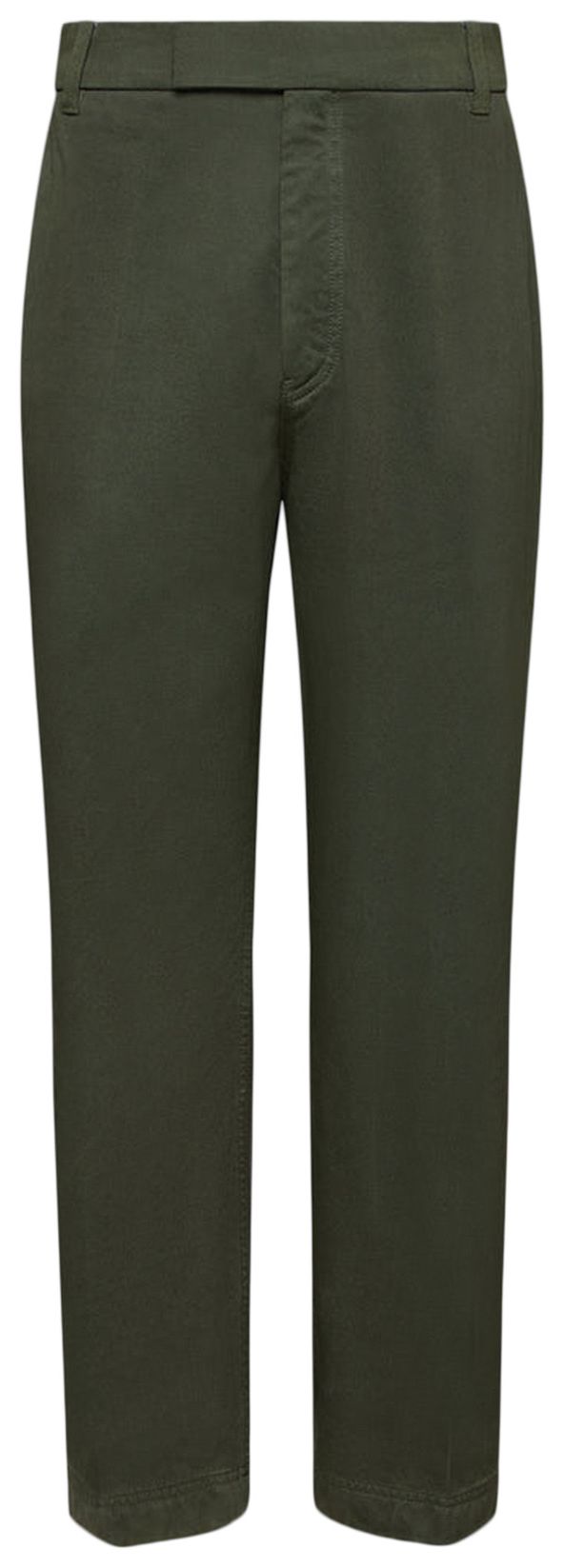 Thom Browne Utility Chino Trouser Garment Dye in Cotton Twill Green