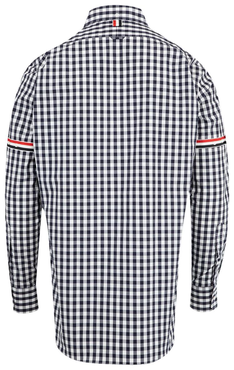 Thom Browne Long Sleeve Shirt with GG Armband Navy