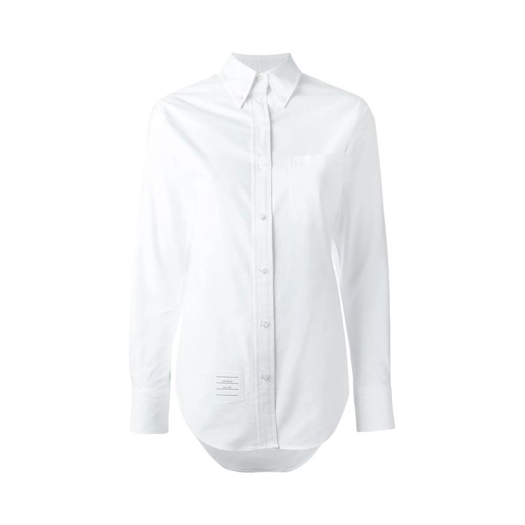 Thom Browne Button Down PC Long Sleeve Shirt White