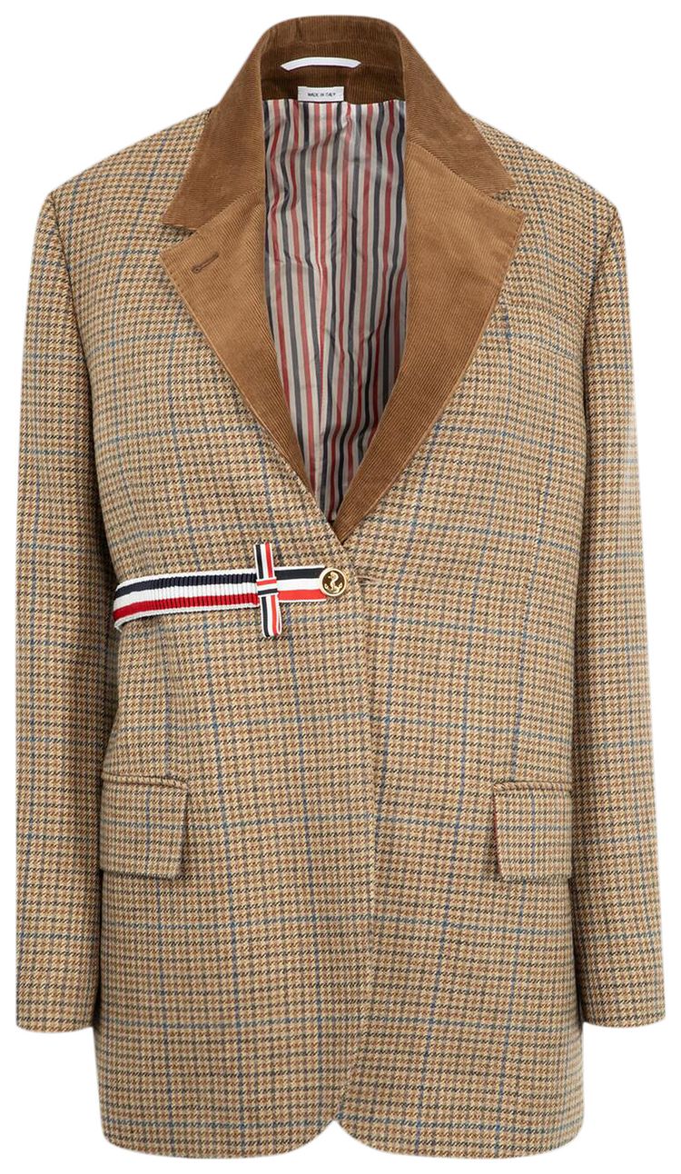 Thom Browne Corduroy Narrow Shoulder 2 in 1 Sportcoat Brown