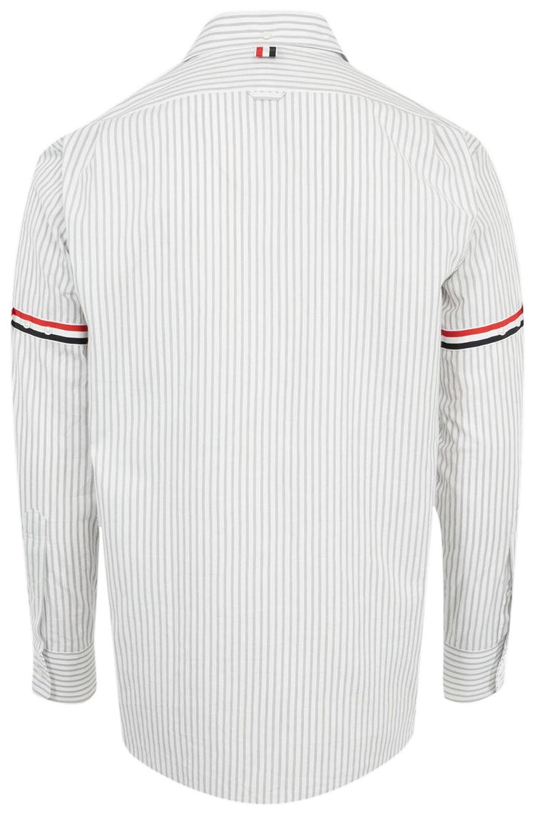Thom Browne Long Sleeve Shirt with GG Armband Medium Grey