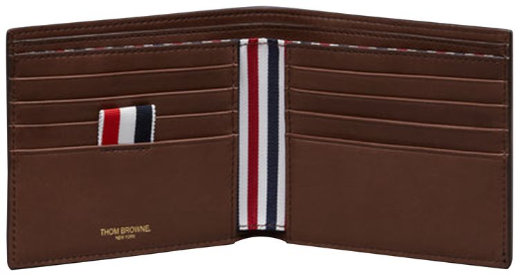 Thom Browne Billfold in Soft Calf Dark Brown