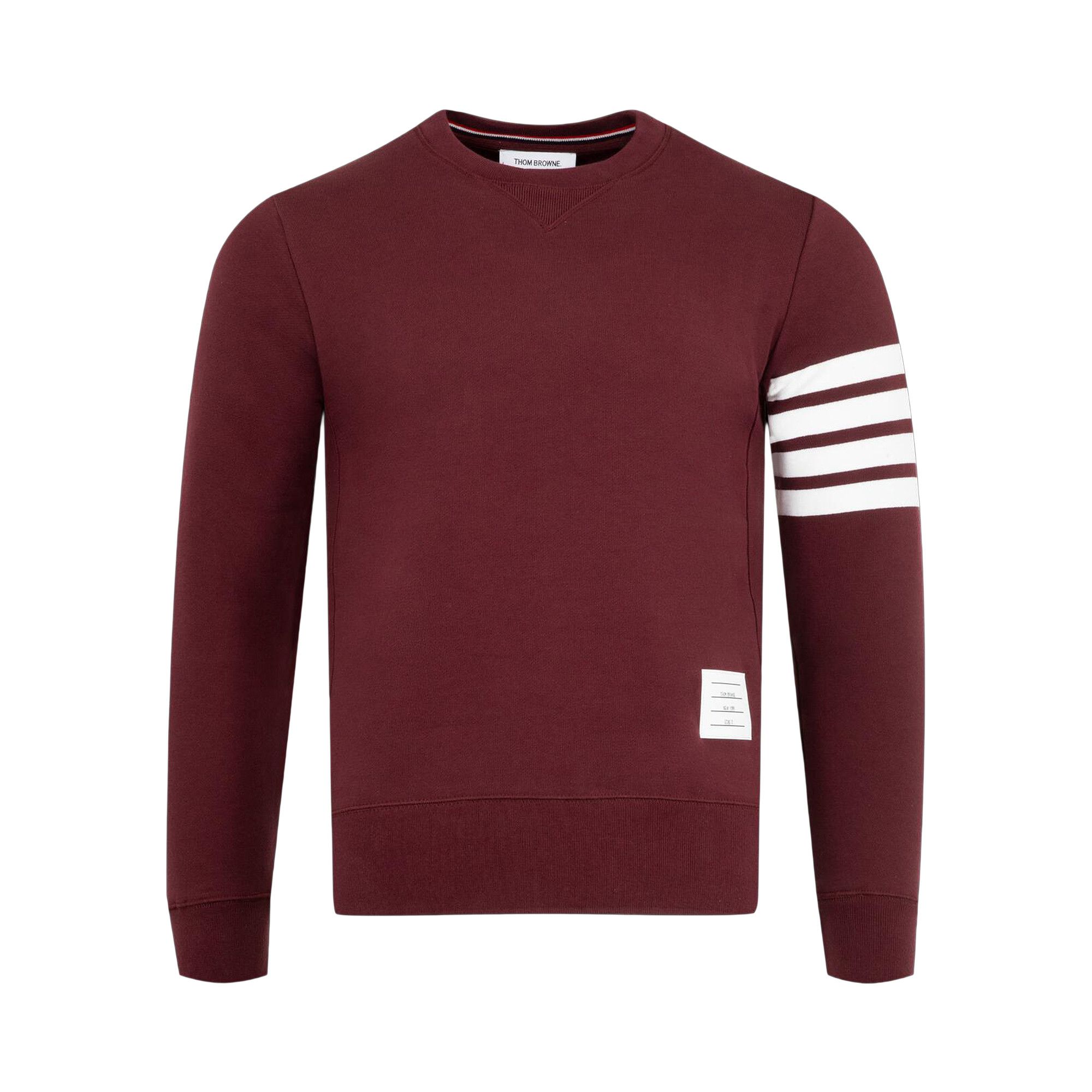 Buy Thom Browne Classic Loopback 4 Bar Sweatshirt 'Burgundy
