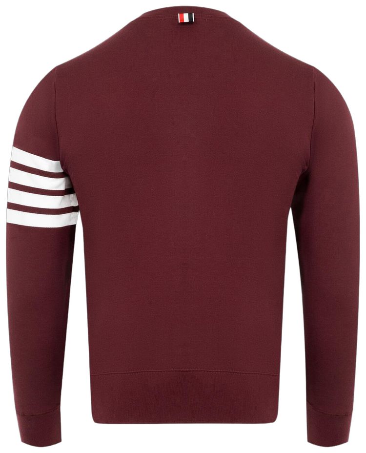 Thom Browne Classic Loopback 4 Bar Sweatshirt Burgundy