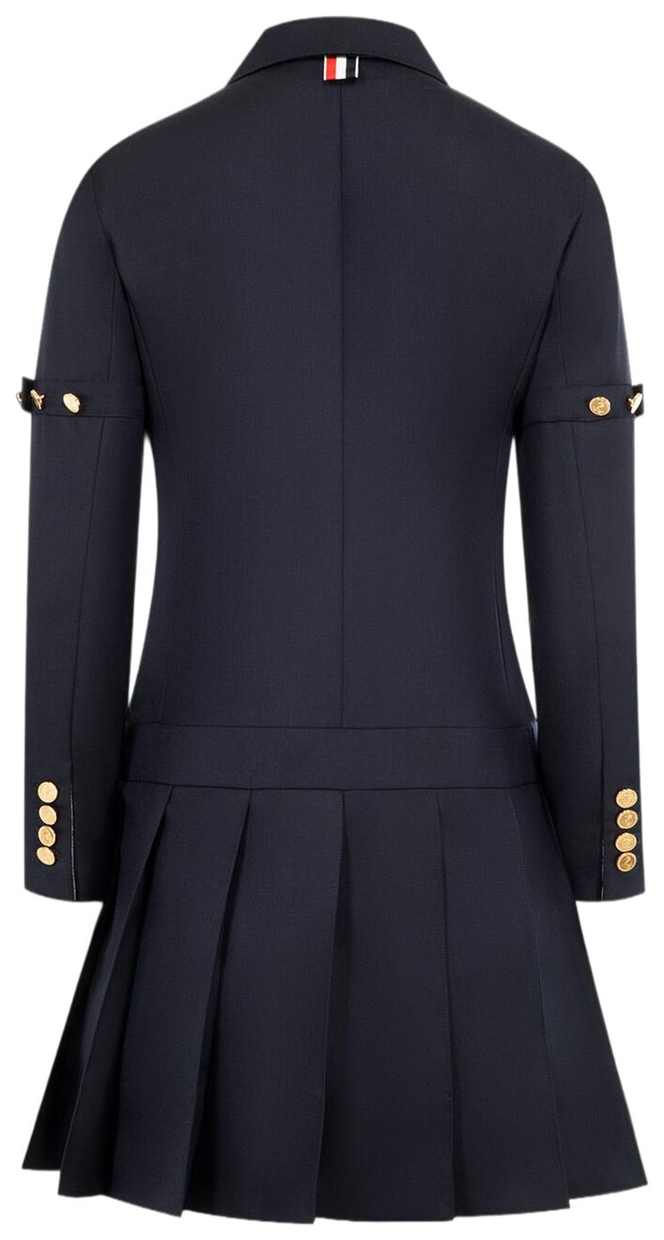 Thom Browne Super 120s Twill Sportcoat Mini Dress Navy