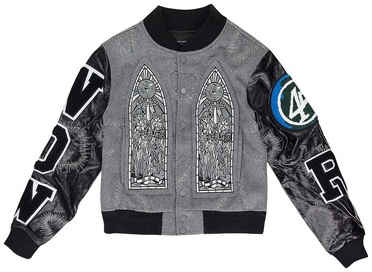 Who Decides War Namesake Varsity Jacket Grey