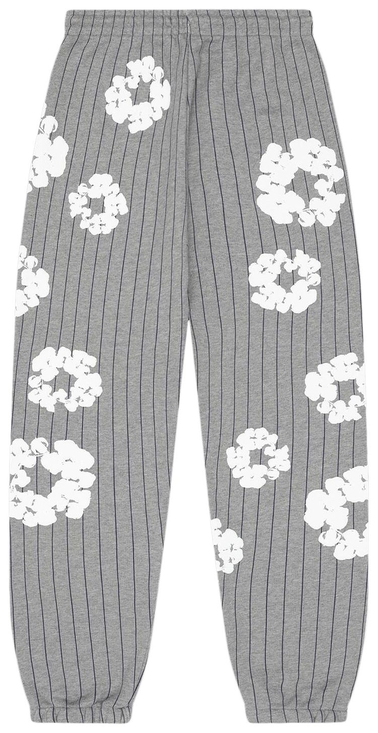Denim Tears Pinstripe Wreath Sweatpants Grey