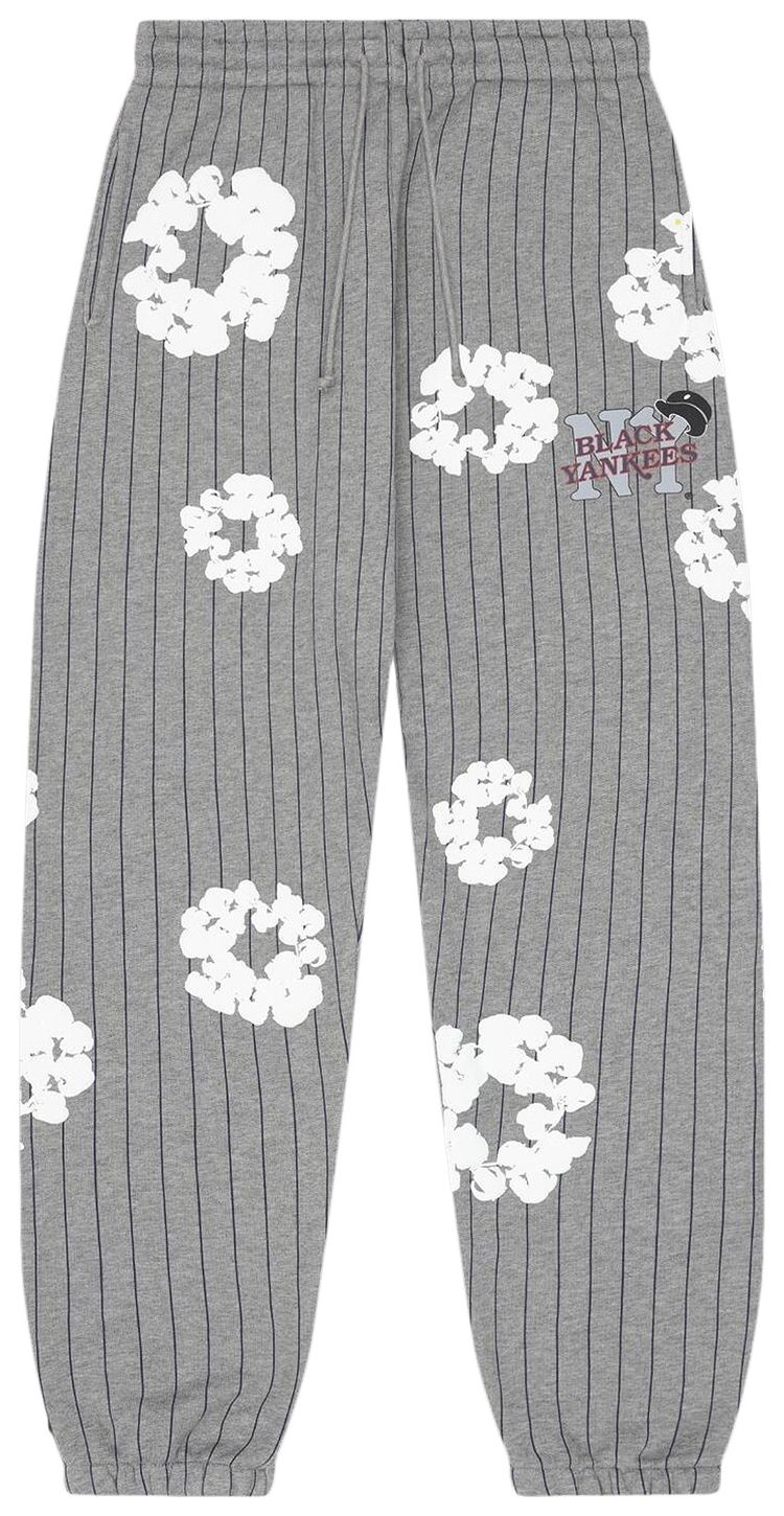 Denim Tears Pinstripe Wreath Sweatpants Grey