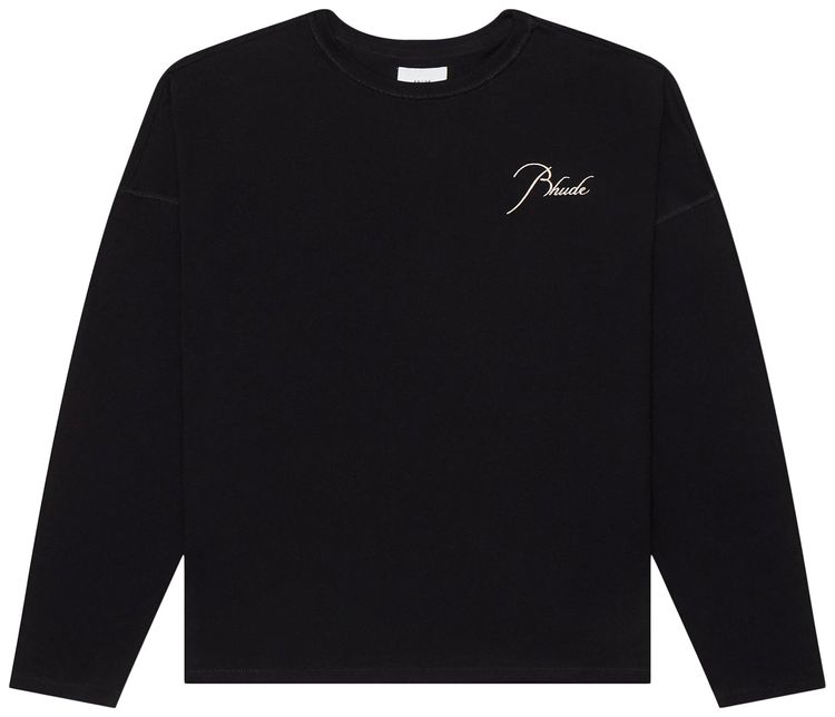 Rhude Long Sleeve Reverse Tee Black