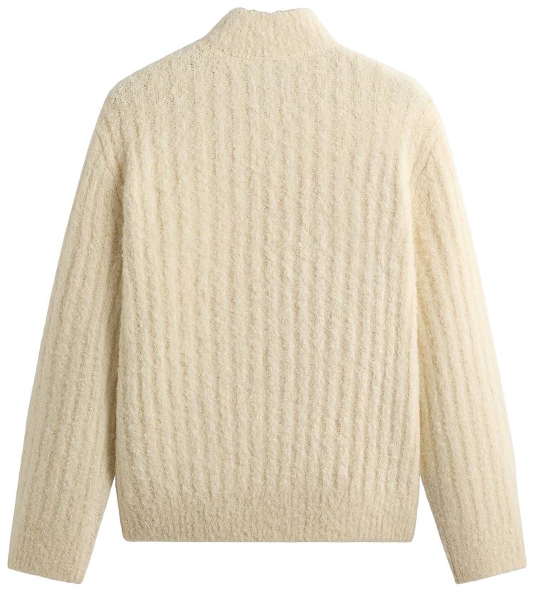 Kith Kin Boucle Wyatt Quarter Zip Sandrift