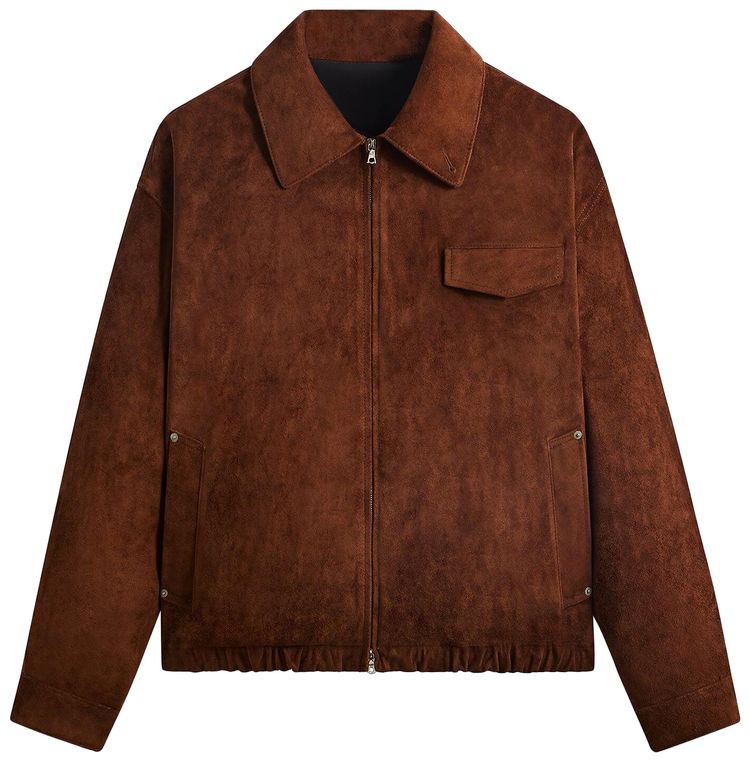 Kith 101 For Ssstein Suede Zip Front Jacket Walnut