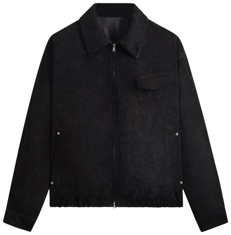 Kith 101 For Ssstein Suede Zip Front Jacket Black
