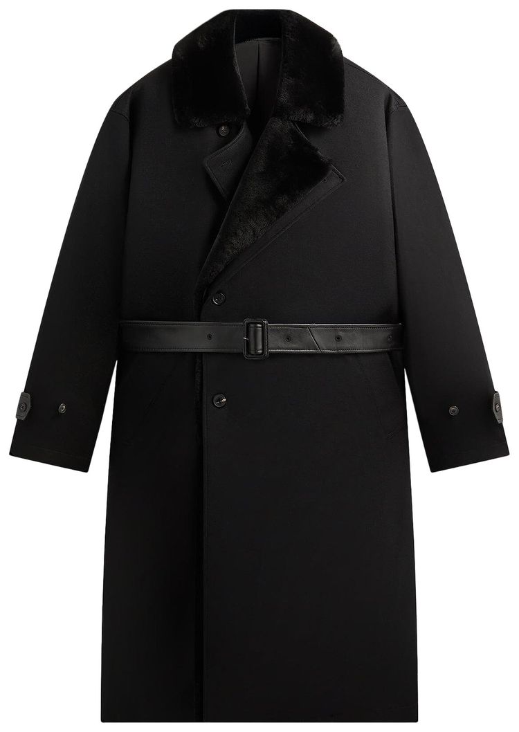 Kith 101 For Ssstein Double Lapeled Double Breasted Coat Black