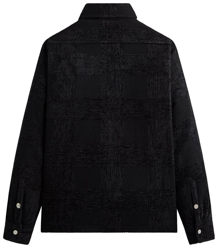 Kith Chenille Plaid Brixton Puffed Shirt Jacket Black