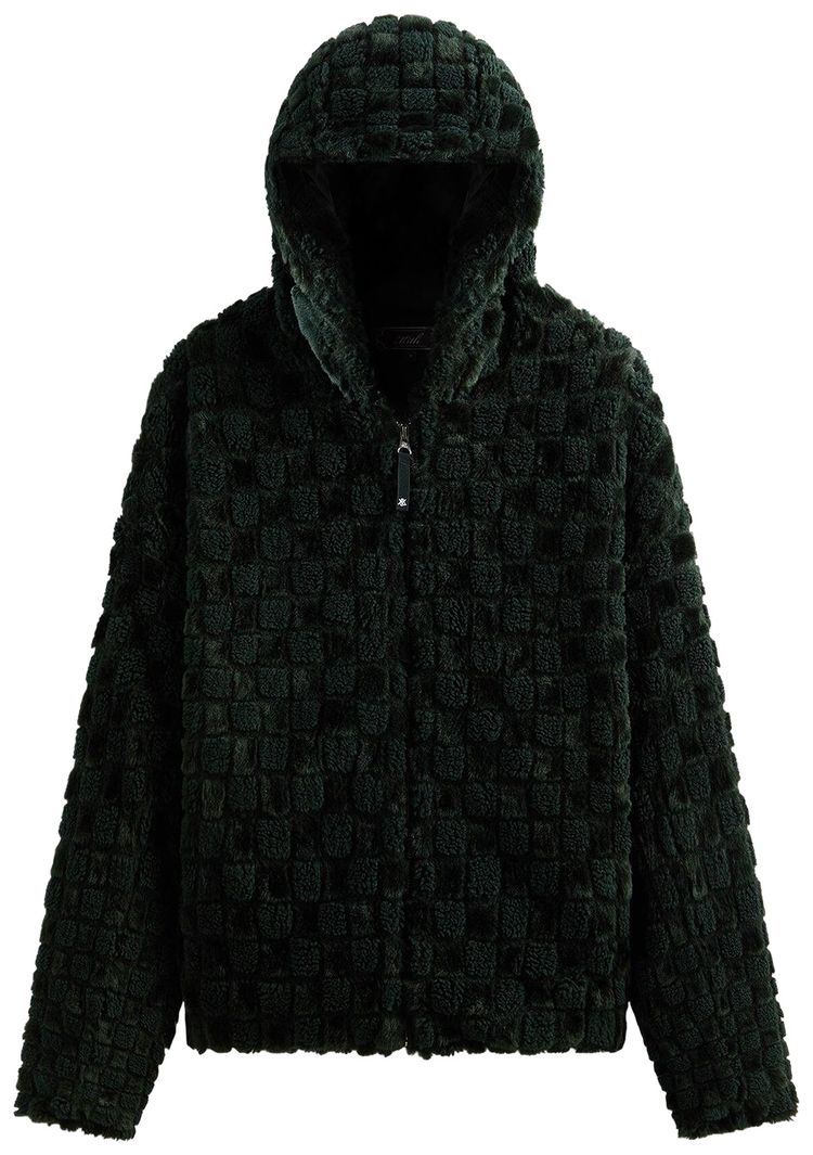 Kith Faux Fur Cropped Hoodie Bomber Stadium