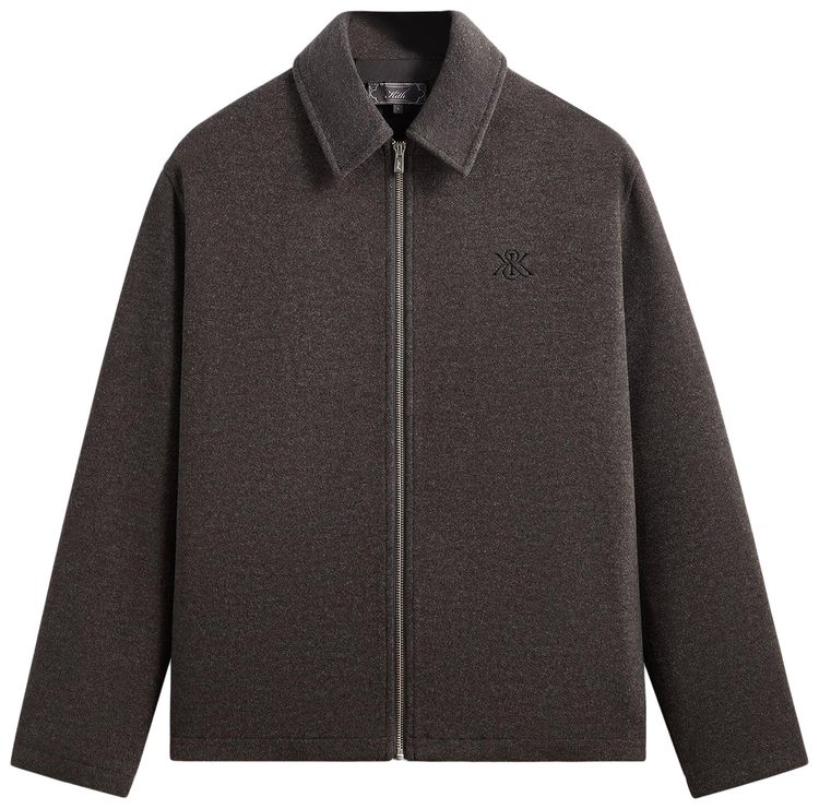 Kith Felted Jersey Lane Coaches Jacket Heather Charcoal