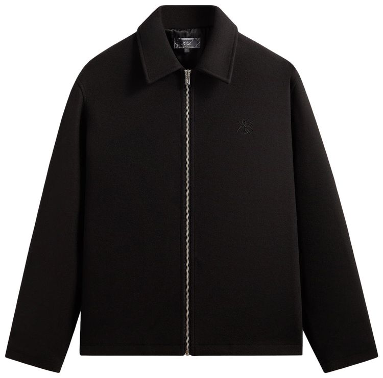 Kith Felted Jersey Lane Coaches Jacket Black