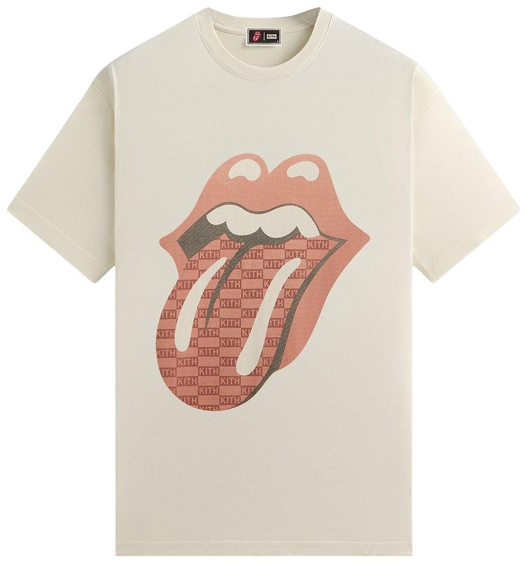 Kith For The Rolling Stones Monogram Tongue Tee Sandrift
