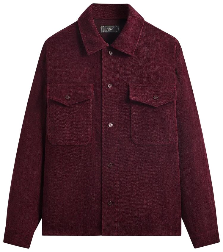 Kith Herringbone Velour Henson Buttondown Magma