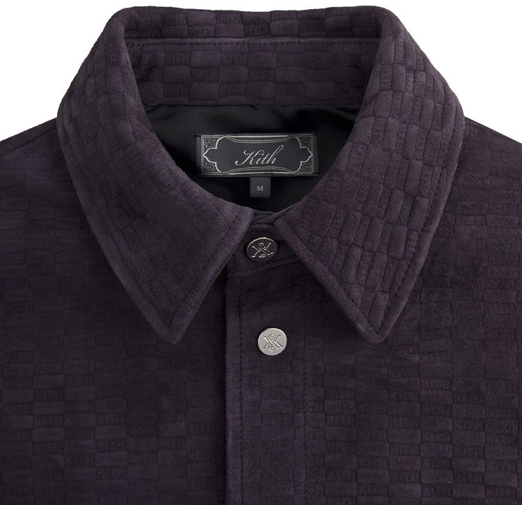 Kith Monogram Suede Apollo Ii Shirt Belladonna