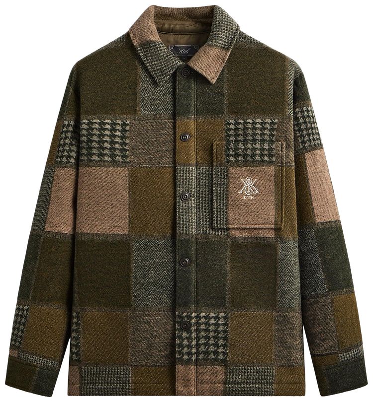 Kith Patchwork Wool Coaches Jacket Chelonian