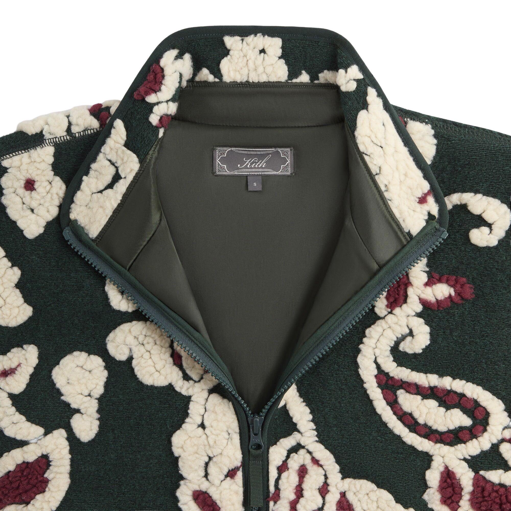 Buy Kith Paisley Vine Sherpa Harper Jacket 'Stadium' - KHM011033