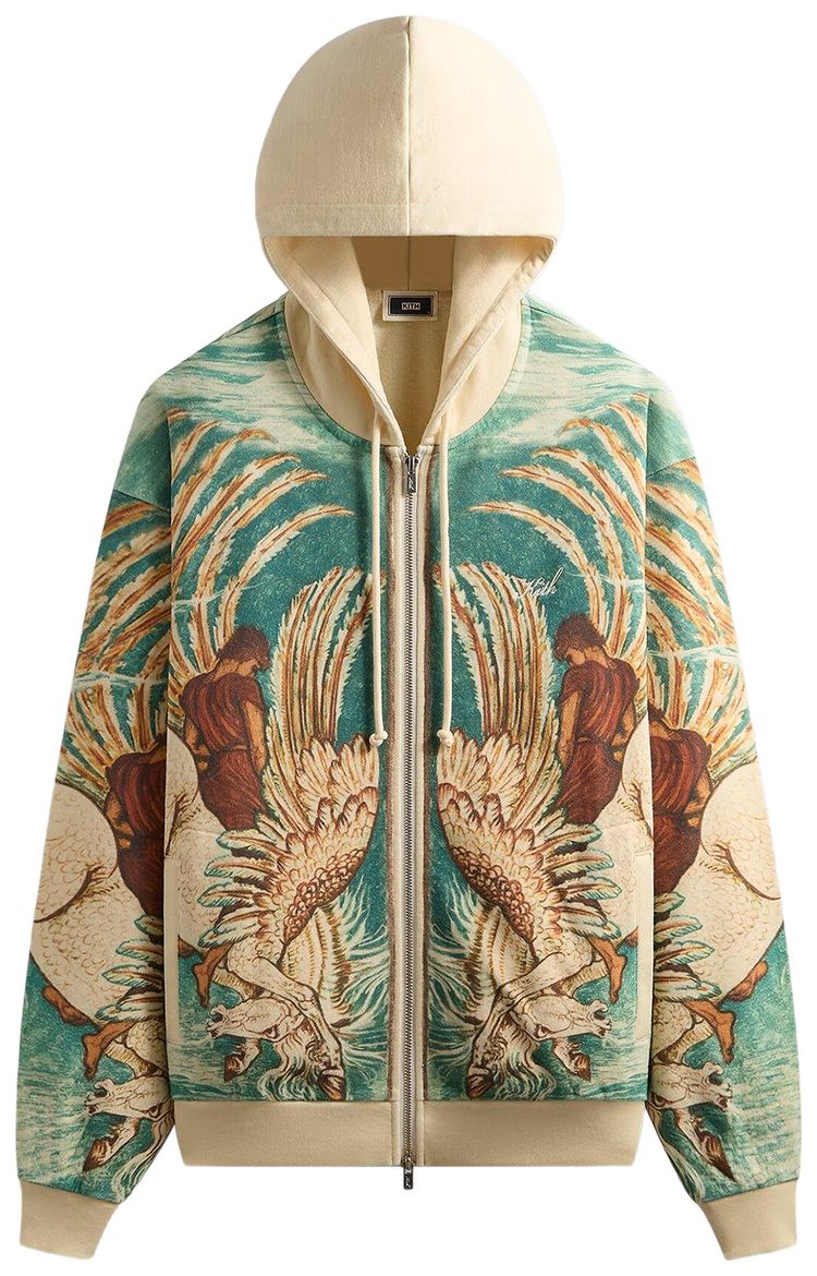 Kith Pegasus Nelson Zip Up Hoodie Sandrift