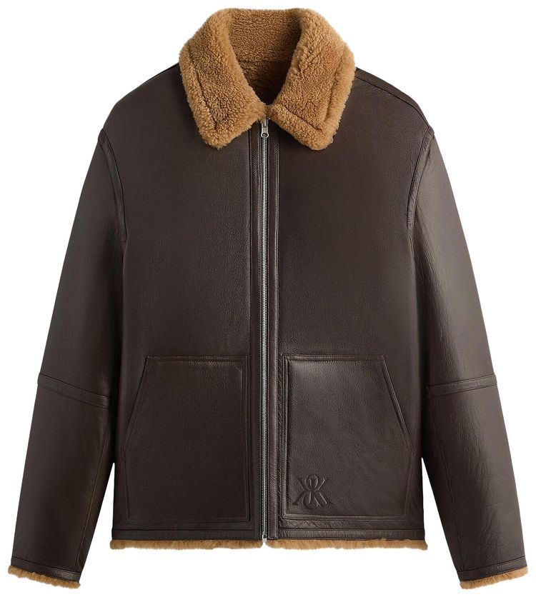 Kith Reversible Shearling Bomber Kindling