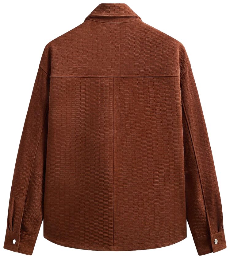 Kith Monogram Suede Apollo Ii Shirt Walnut