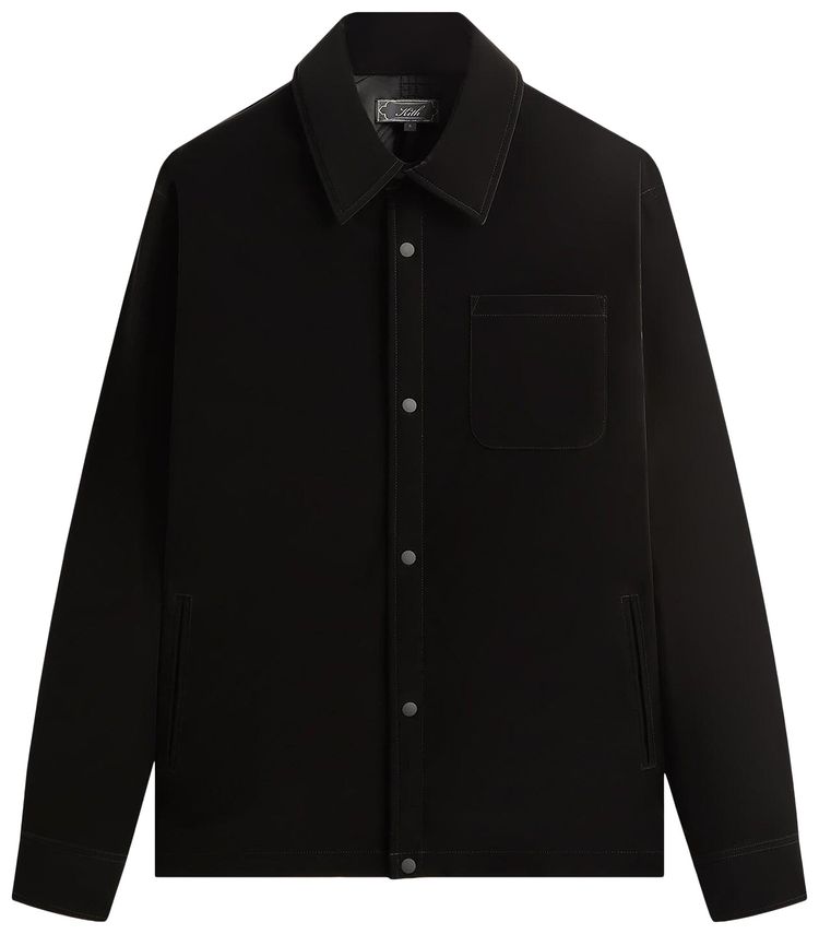 Kith Sueded Tech Brixton Puffed Shirt Jacket Black