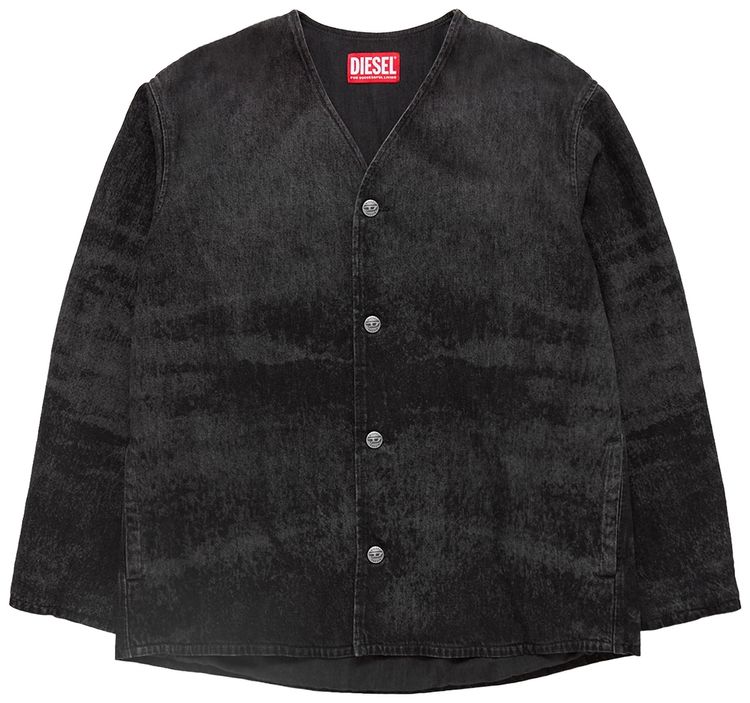 Diesel Denim Cardigan Jacket Black