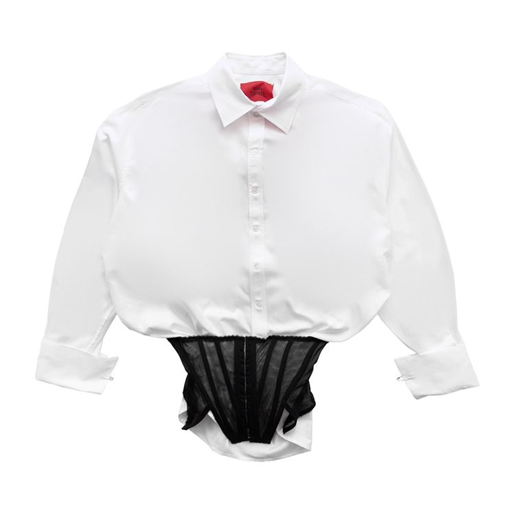 Dilara Findikoglu Corporate Sensitivity Corset Shirt White