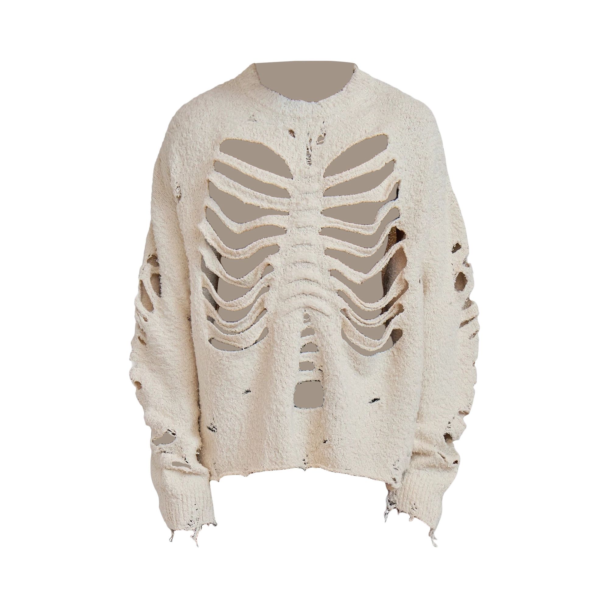 Buy Doublet Ribcage Knit Pullover 'Natural' - 25AW61KN192 | GOAT CA