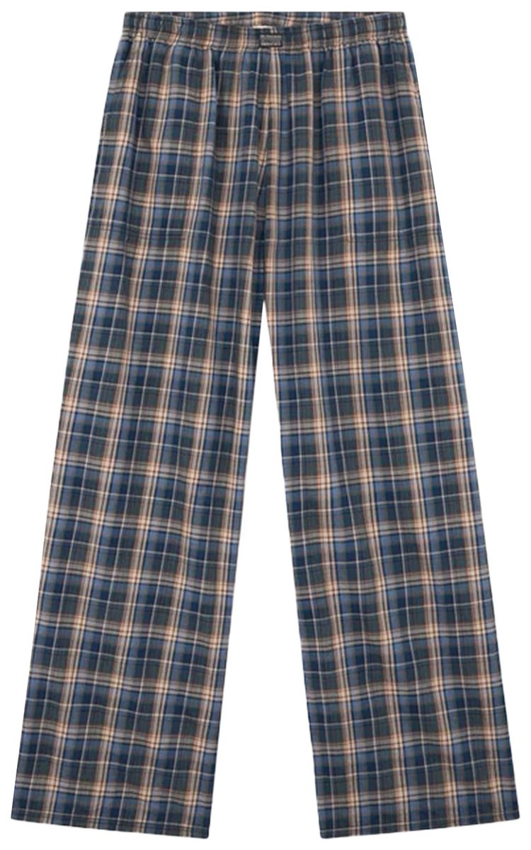 ERL Plaid Lounge Pants Blue