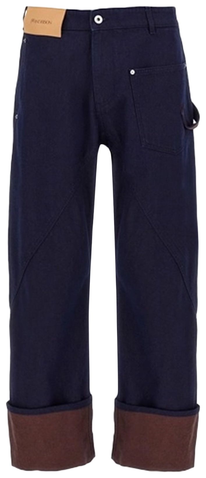 JW Anderson Turn Up Twisted Workwear Jeans Blue
