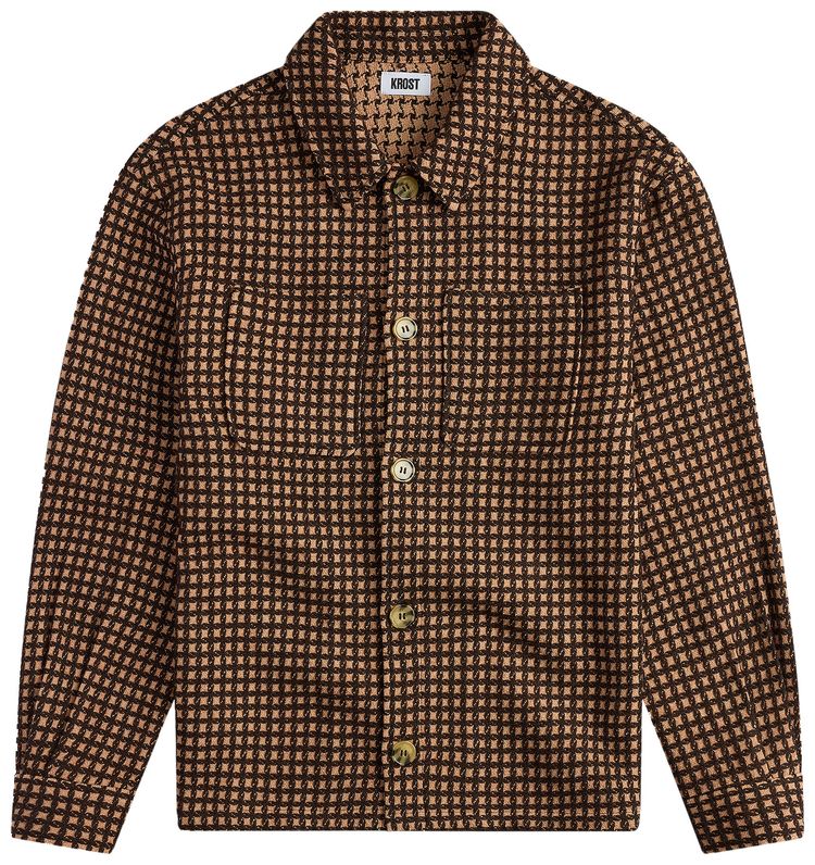 KROST Wool Check Overshirt Golden