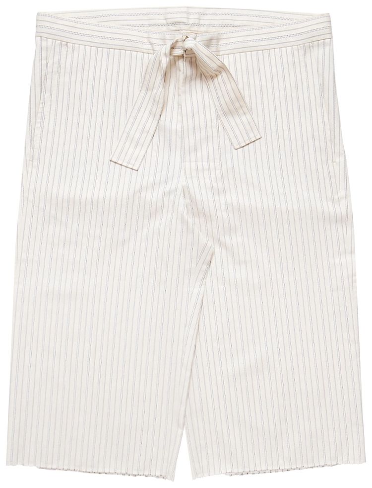 Maison Margiela Pinstripe Drawstring Shorts Natural