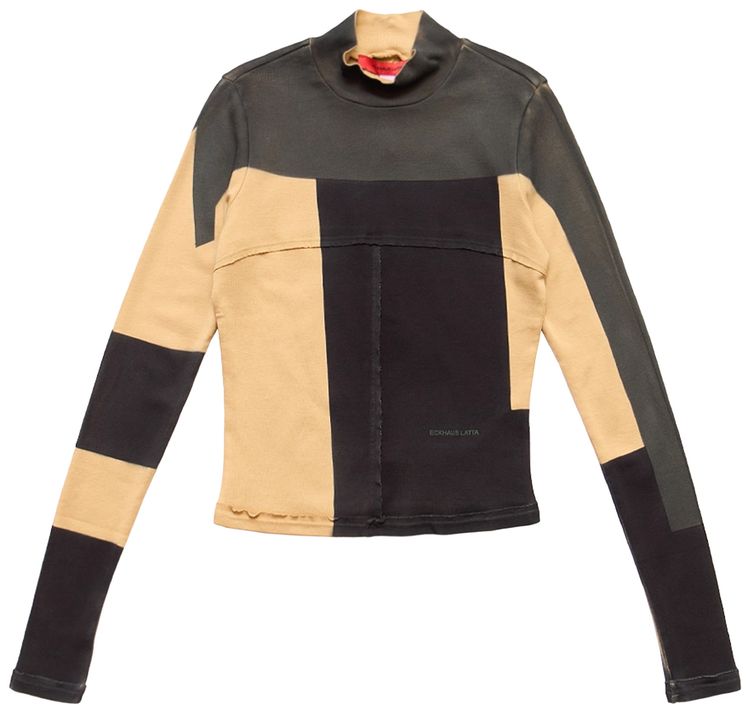 Eckhaus Latta Redacted Lapped Baby Turtleneck Brown